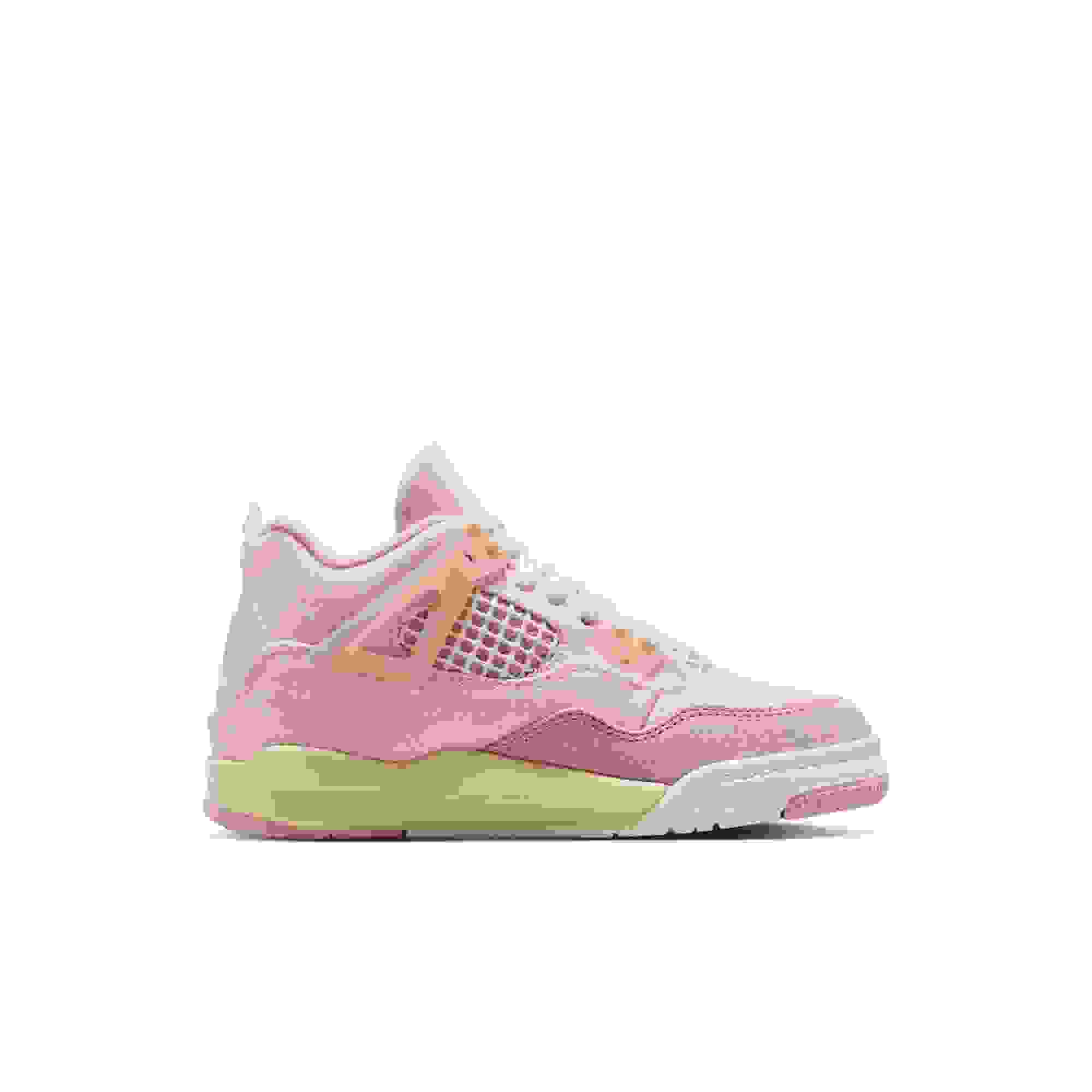 Jordan 4 Retro Preschool Girls' "Iced Carmine" Shoe